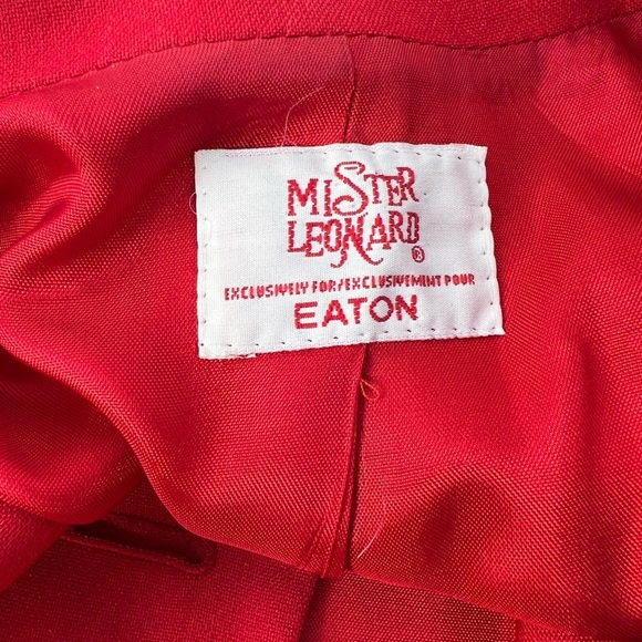 Vintage Mr Leonard Suit, Elegant Red Women's Blazer - Picture 4 of 14